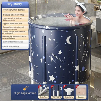 Foldable PVC Bath Bucket for Hot Bath Ice Therapy and Relaxation