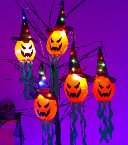 LED Halloween Pumpkin, Outdoor Light Battery Power, Horror Grimace Glowing, Ghost Skeleton Party Props, Decoration Set