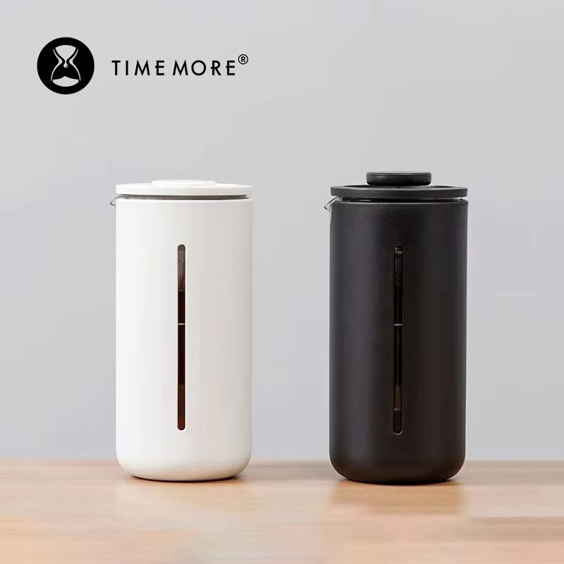 TIMEMORE French Press Coffee Maker – 450ml Heat-Resistant Glass with Stainless Steel Filter for Coffee & Tea