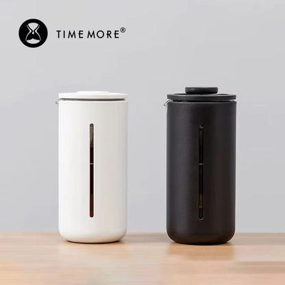 TIMEMORE French Press Coffee Maker – 450ml Heat-Resistant Glass with Stainless Steel Filter for Coffee & Tea