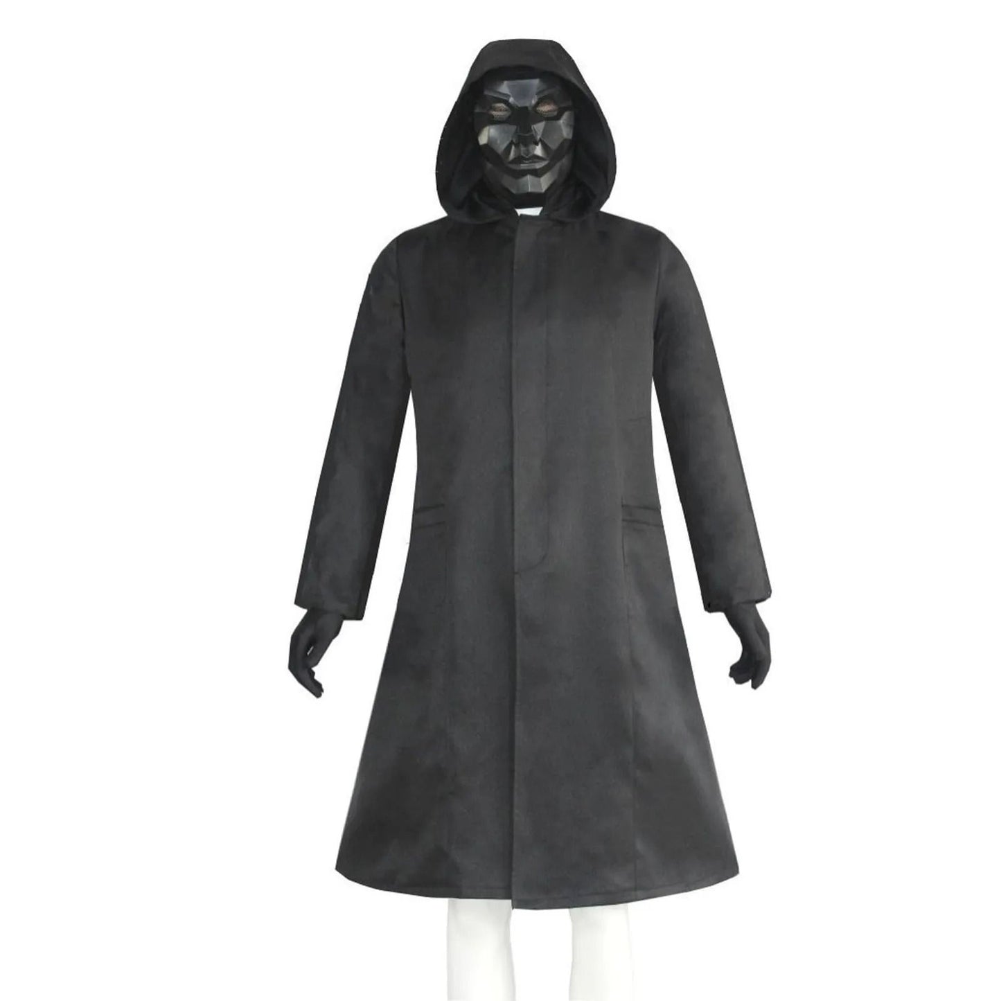 Kids Cosplay Costume Black Jumpsuit with Gloves Triangle Round Square Party Outfit