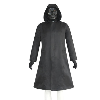 Kids Cosplay Costume Black Jumpsuit with Gloves Triangle Round Square Party Outfit