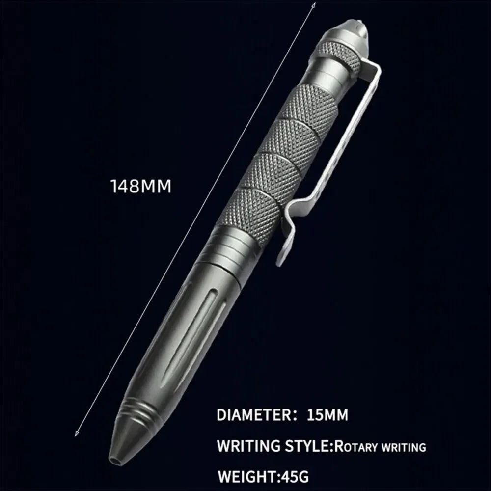 High Quality Self Defense Pen Aluminum Glass Breaker, Multi Functional Tactical Pen, Steel Anti Skid Survival Tool