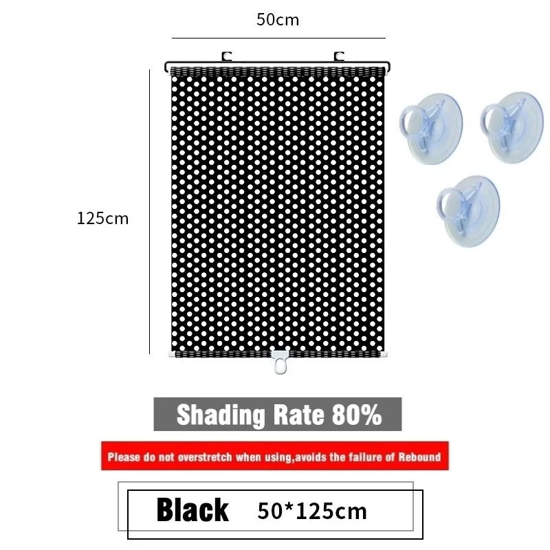 Universal Suction Cup Blackout Roller Blinds for Windows and Cars