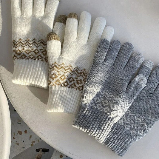Knitted Touchscreen Winter Gloves for Men and Women