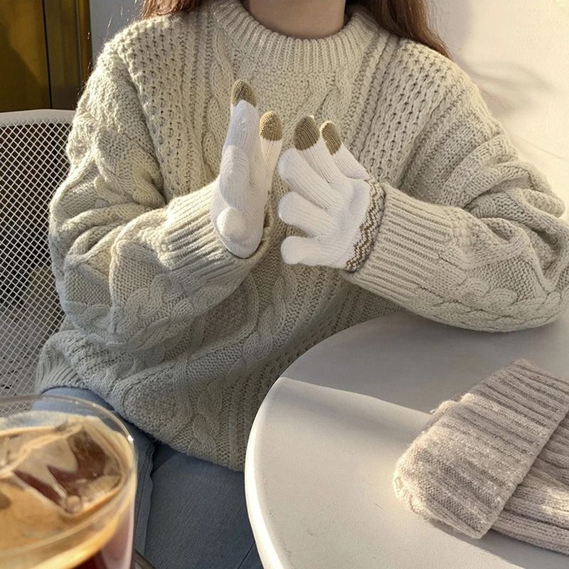 Knitted Touchscreen Winter Gloves for Men and Women