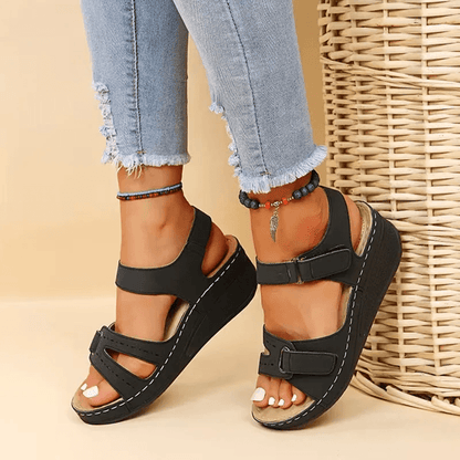 Womens Soft Slip On Sandals Comfortable Open Toe Walking Shoes