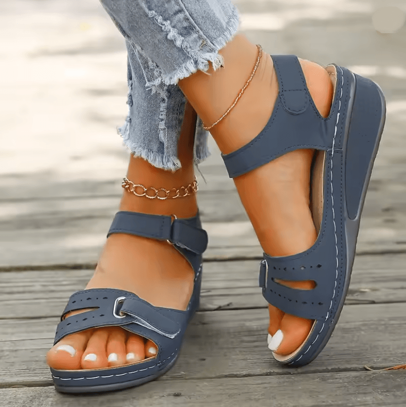 Womens Soft Slip On Sandals Comfortable Open Toe Walking Shoes