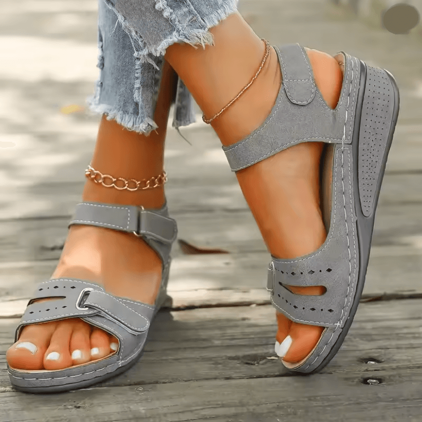 Womens Soft Slip On Sandals Comfortable Open Toe Walking Shoes