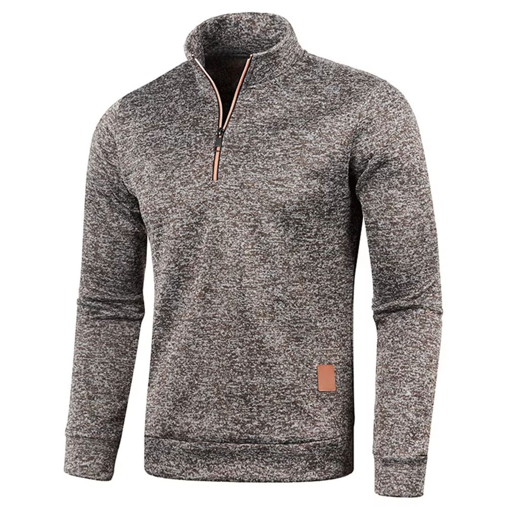 Men's Half-Zip Sweatshirt – Thicker Pullover Hoodie with Turtleneck Design for Spring & Autumn Outdoor Wear