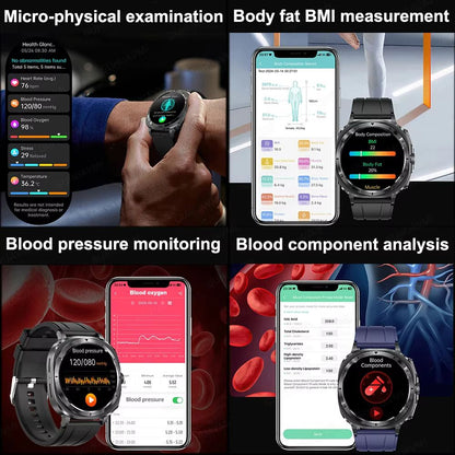 2025 Smart Health Watch for Men and Women – ECG + PPG, Uric Acid Monitor, Blood Pressure, Blood Oxygen & Body Fat Analys