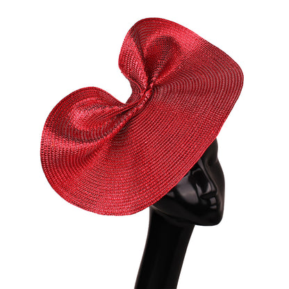 Ladies Glitter Gold Summer Wedding Fascinator Chapeau Hats, Vintage Elegant Headbands, Church CapFedora Bridal Headwear