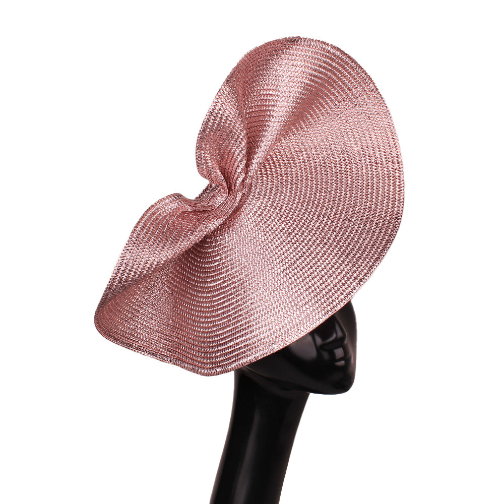 Ladies Glitter Gold Summer Wedding Fascinator Chapeau Hats, Vintage Elegant Headbands, Church CapFedora Bridal Headwear