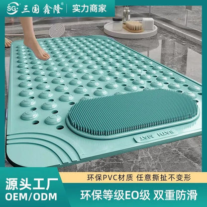 Household Bathroom Non Slip Toilet Floor Mat Anti Drop Bathtub Massage Mat