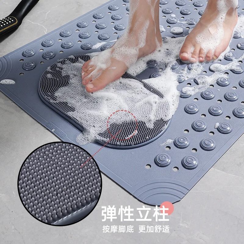 Household Bathroom Non Slip Toilet Floor Mat Anti Drop Bathtub Massage Mat