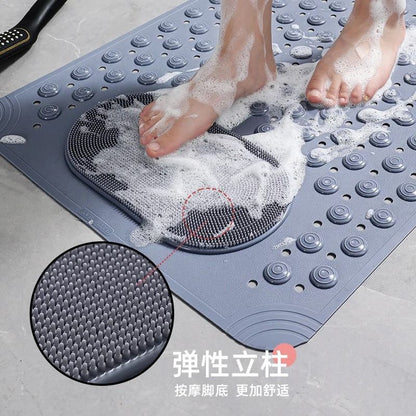 Household Bathroom Non Slip Toilet Floor Mat Anti Drop Bathtub Massage Mat