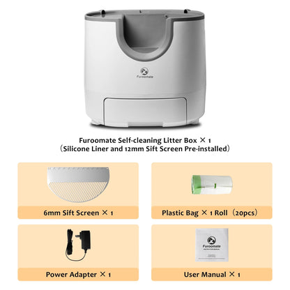 Self Cleaning Open Top Cat Litter Box with Safety Sensors Extra Large Capacity