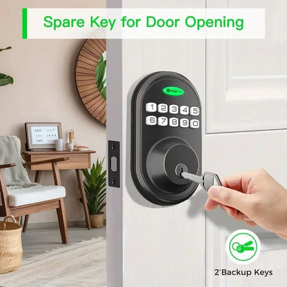 Keyless Entry Deadbolt with Keypad One Touch Lock and Auto Lock