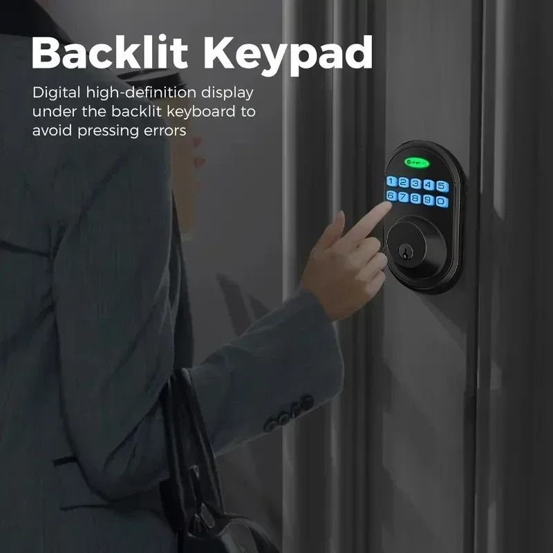 Keyless Entry Deadbolt with Keypad One Touch Lock and Auto Lock