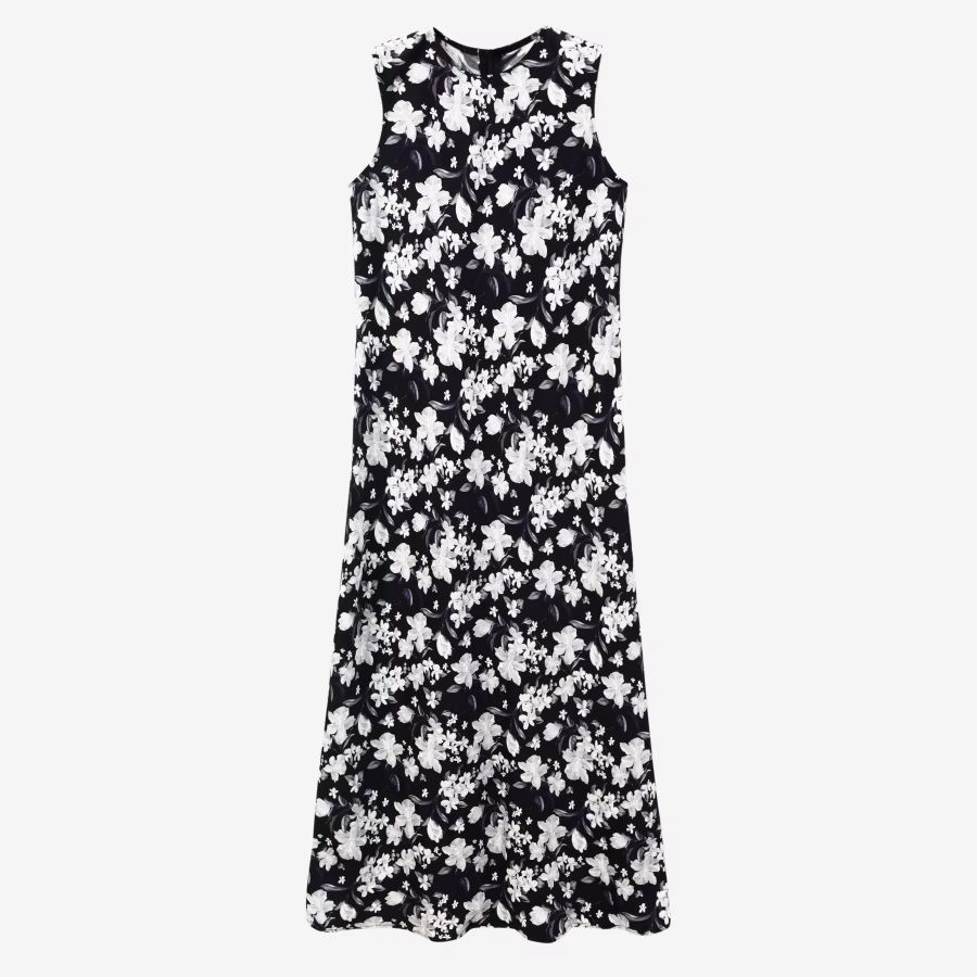 Spring Summer Satin Maxi Dress with Knitted Top – Elegant 2-Piece Set for Women