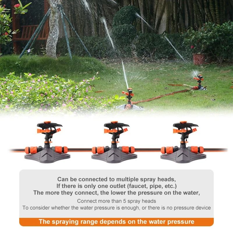 Automatic 360° Rotating Garden Sprinkler with Adjustable Coverage