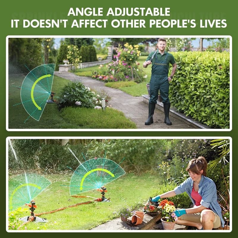 Automatic 360° Rotating Garden Sprinkler with Adjustable Coverage