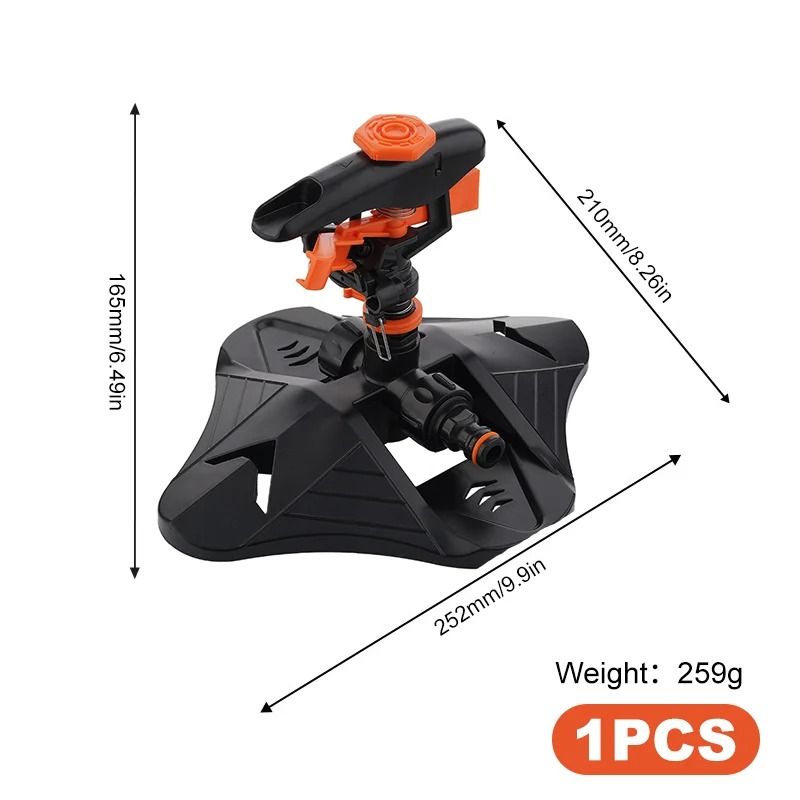 Automatic 360° Rotating Garden Sprinkler with Adjustable Coverage