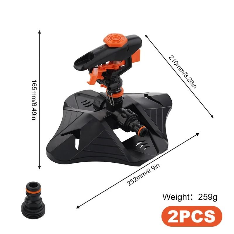 Automatic 360° Rotating Garden Sprinkler with Adjustable Coverage