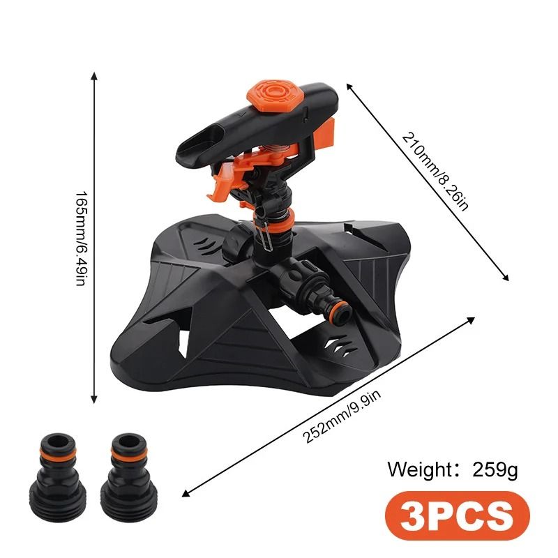 Automatic 360° Rotating Garden Sprinkler with Adjustable Coverage