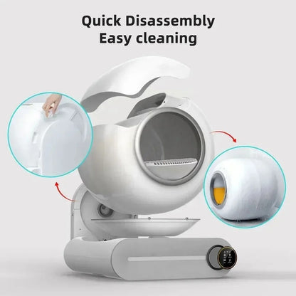 Automatic Smart Cat Litter Box Self Cleaning Large Capacity Enclosed Design