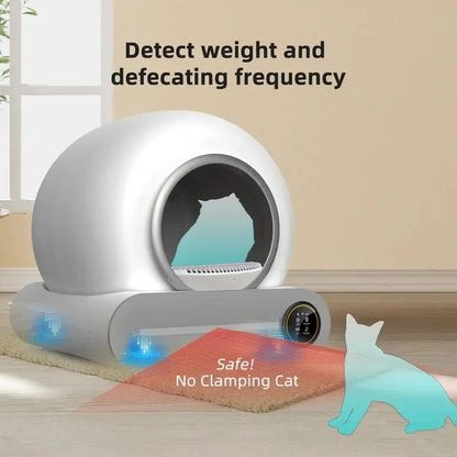 Automatic Smart Cat Litter Box Self Cleaning Large Capacity Enclosed Design