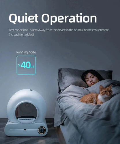Automatic Smart Cat Litter Box Self Cleaning Large Capacity Enclosed Design