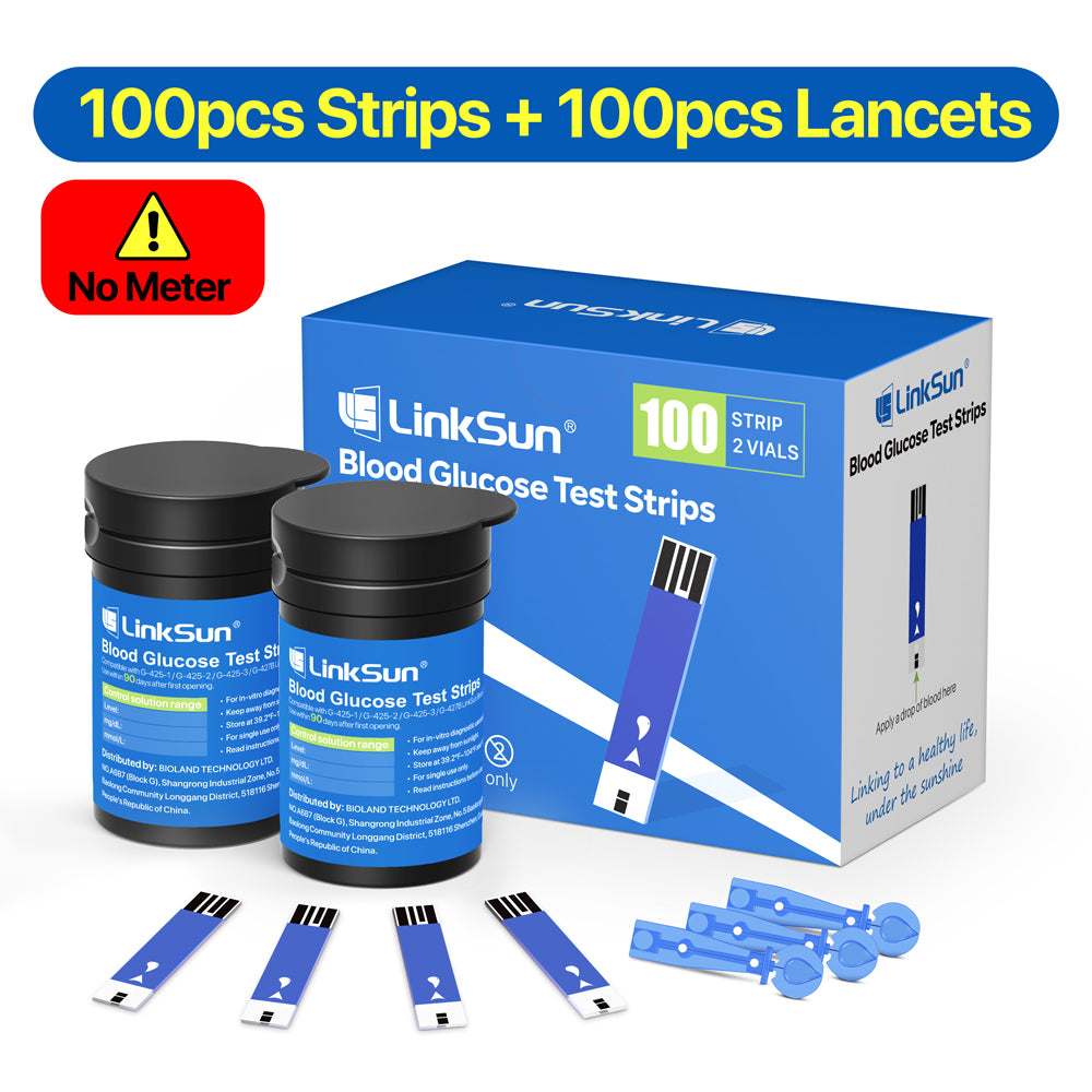 Blood Glucose Meter Kit with Test Strips & Lancets for Fast Accurate Diabetes Monitoring