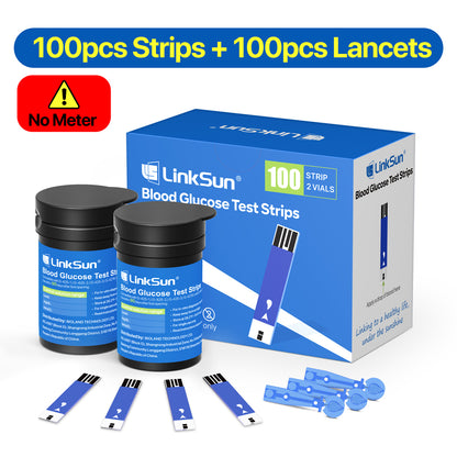 Blood Glucose Meter Kit with Test Strips & Lancets for Fast Accurate Diabetes Monitoring