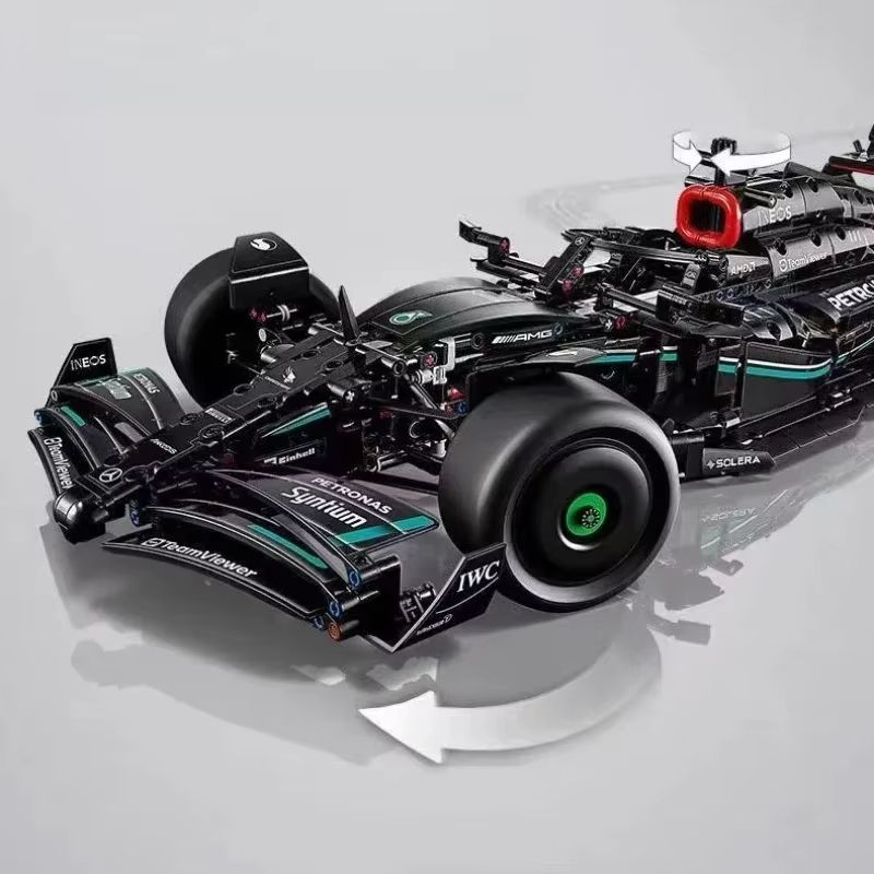 F1 W14 Race Car Building Blocks – 1 to 8 Scale 1642PCS Technical Supercar Model Kit for Kids & Collectors