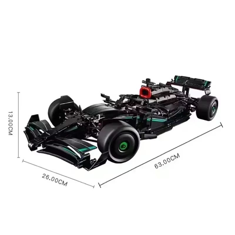 F1 W14 Race Car Building Blocks – 1 to 8 Scale 1642PCS Technical Supercar Model Kit for Kids & Collectors