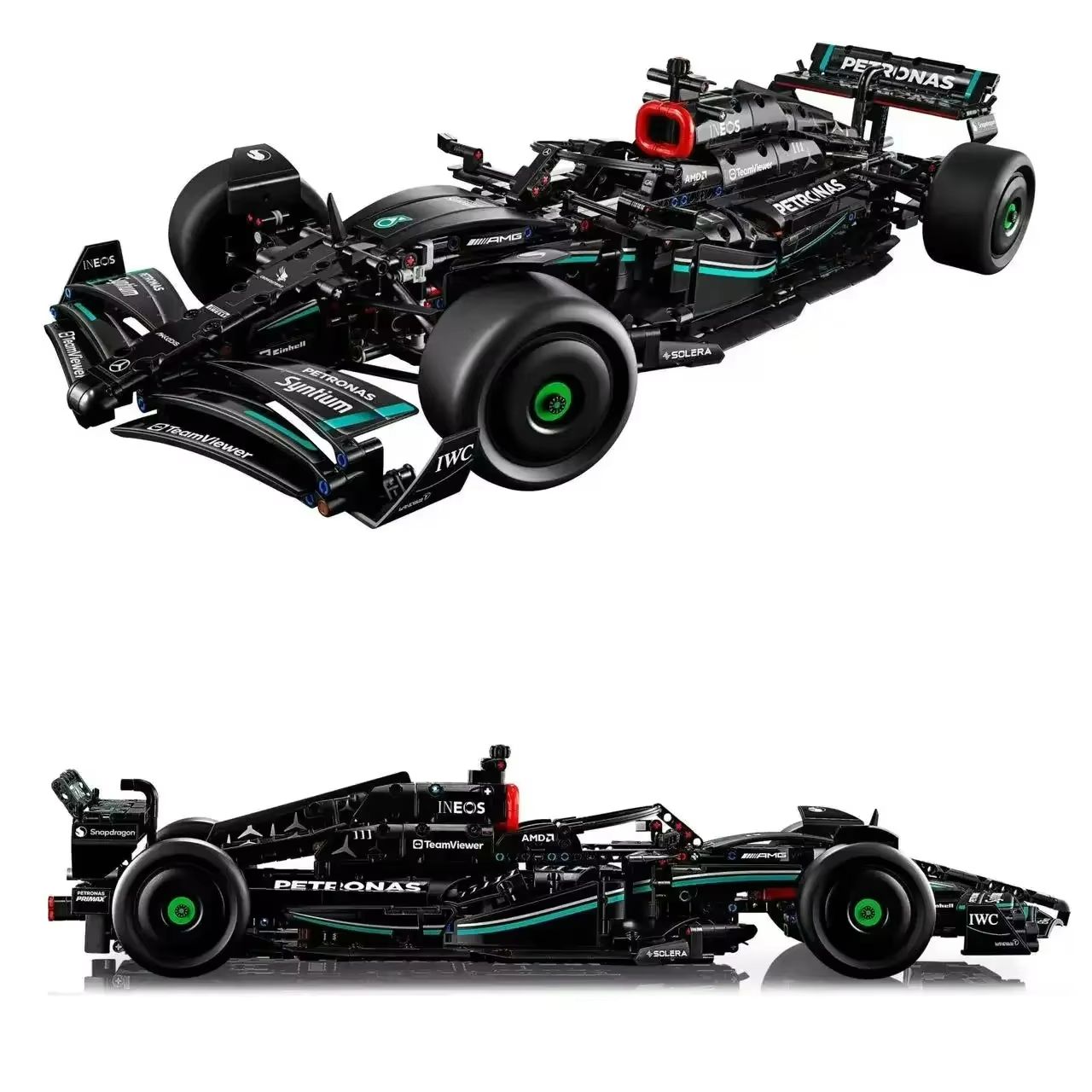 F1 W14 Race Car Building Blocks – 1 to 8 Scale 1642PCS Technical Supercar Model Kit for Kids & Collectors