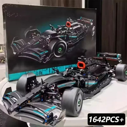 F1 W14 Race Car Building Blocks – 1 to 8 Scale 1642PCS Technical Supercar Model Kit for Kids & Collectors