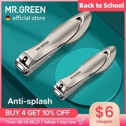 Anti-Splash Stainless Steel Nail Clippers for Precision Fingernail & Toenail Care