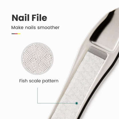 Anti-Splash Stainless Steel Nail Clippers for Precision Fingernail & Toenail Care