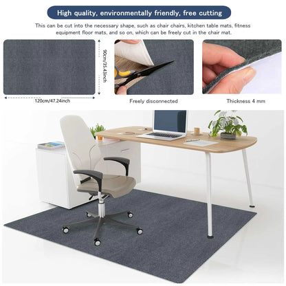 Keilymat 35.43x47.24in Office Chair Mat – Hardwood Floor Protector for Gaming & Work