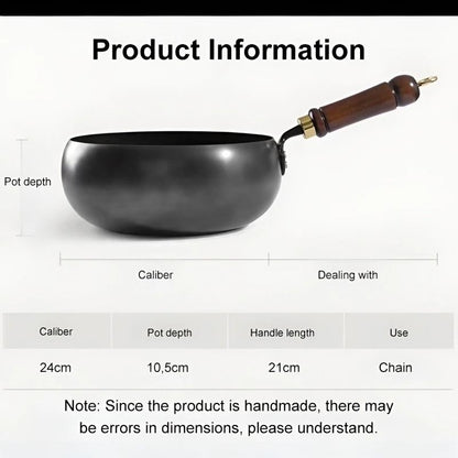 Big Belly Pot Deepened Non Stick Iron Pot Flat Bottom Frying Pan with Lid