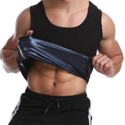 Mens Sauna Sweat Vest Heat Trapping Compression Shirt