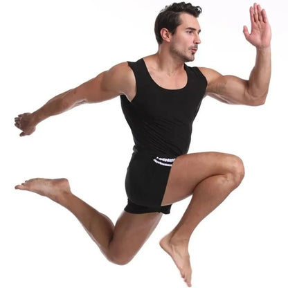 Mens Sauna Sweat Vest Heat Trapping Compression Shirt