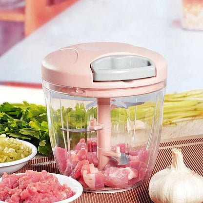 Manual Meat and Vegetable Chopper Garlic Press Crusher 500ml 900ml