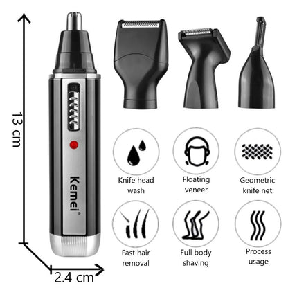 4 in 1 Rechargeable Nose Ear and Beard Hair Trimmer for Men