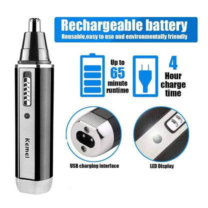 4 in 1 Rechargeable Nose Ear and Beard Hair Trimmer for Men