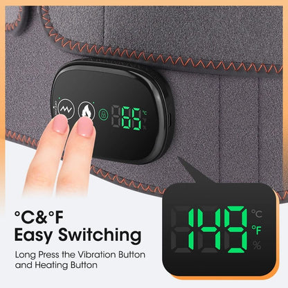 Electric Heating Waist Massager Belt with Vibration and Hot Compress 3 Gear Adjustment