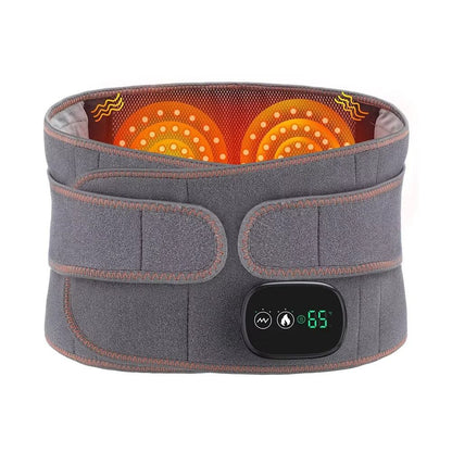 Electric Heating Waist Massager Belt with Vibration and Hot Compress 3 Gear Adjustment