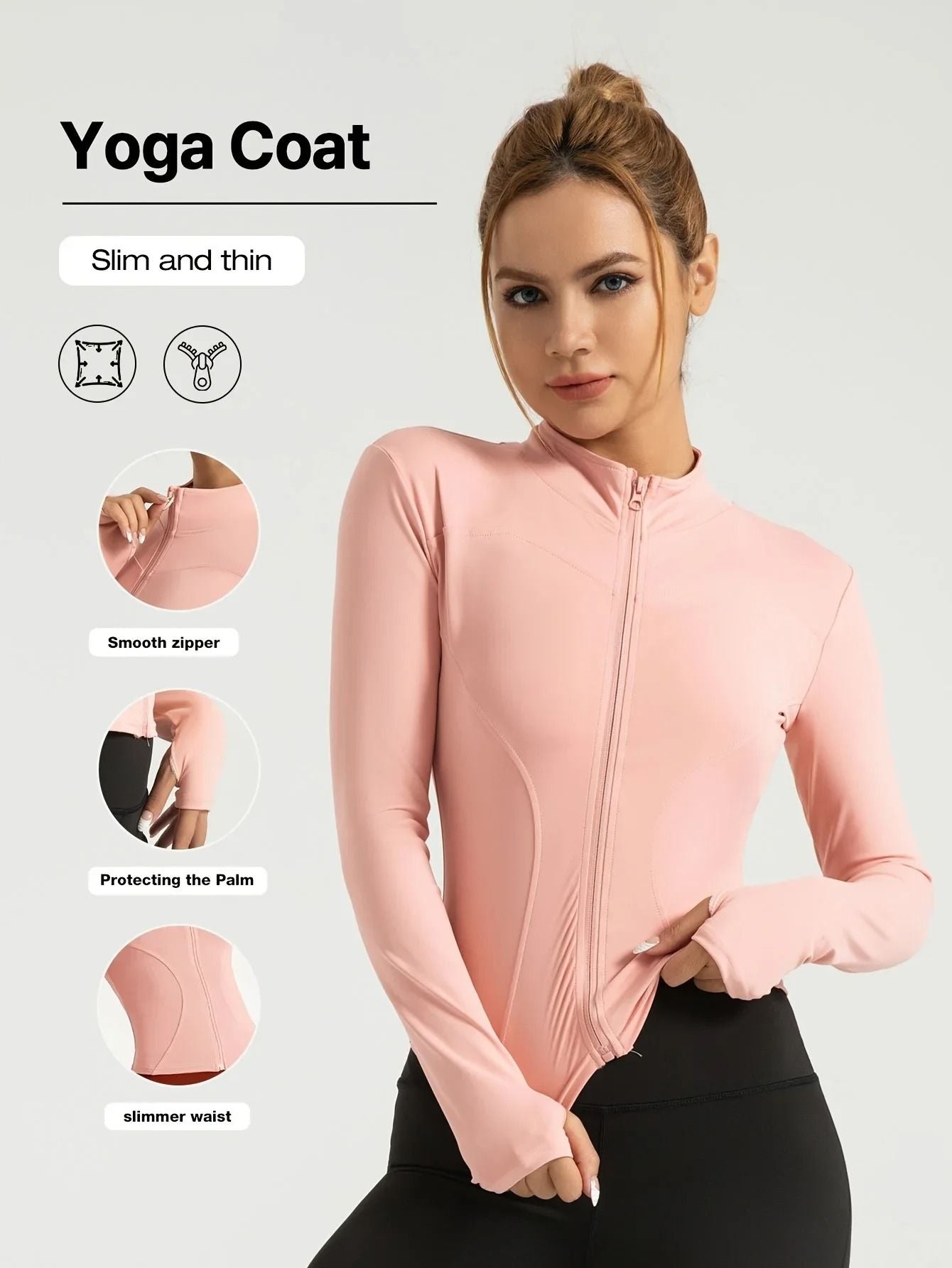 Breathable Seamless Cropped Workout Jacket for Women